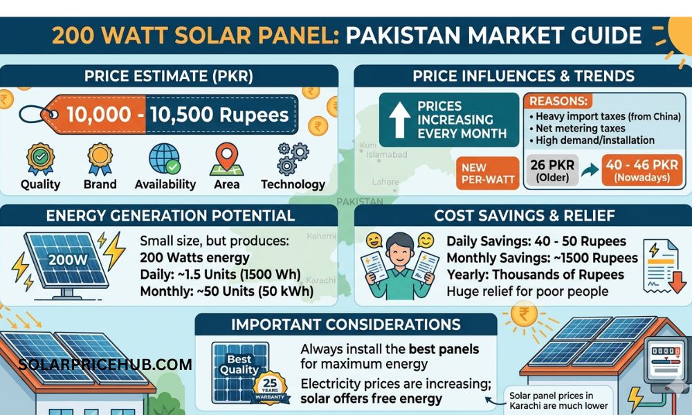 200 Watt Solar Panel Price in Pakistan