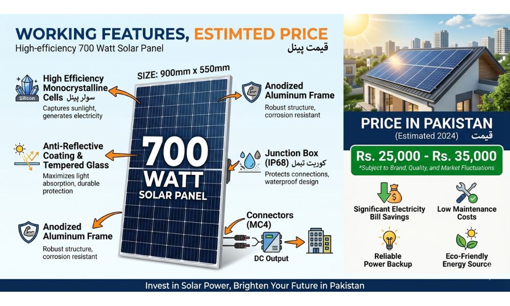 700 Watt Solar Panel Price in Pakistan