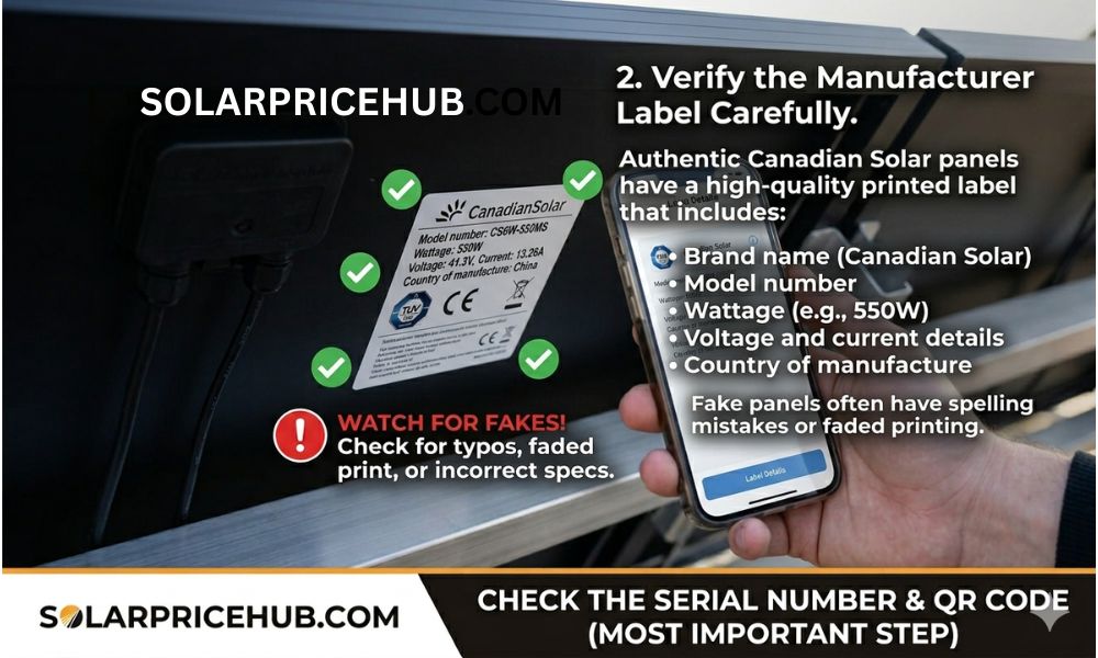 Verify the Manufacturer Label Carefully