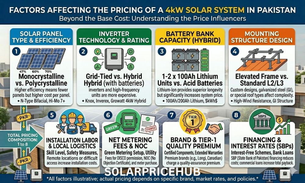 Factors Affecting the Pricing of a 4kw Solar System in Pakistan