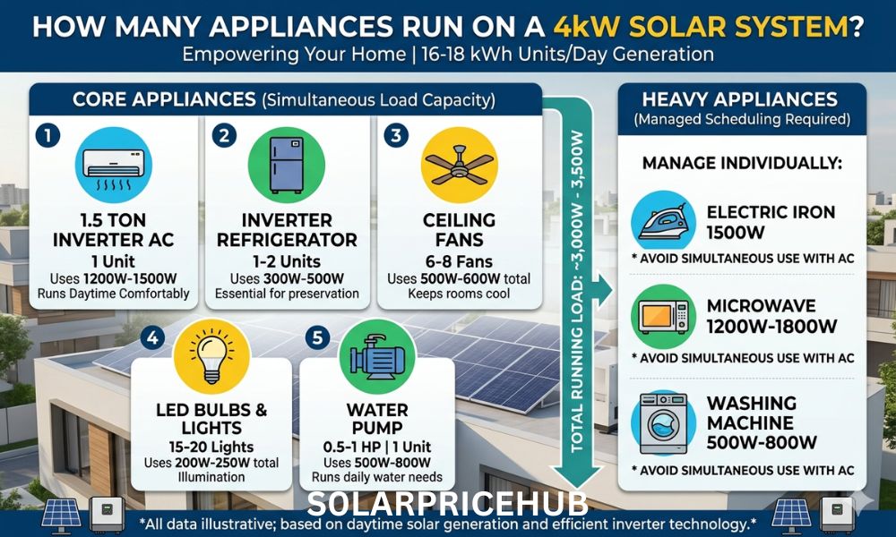 How Many Appliances Run On A 4kw Solar System?