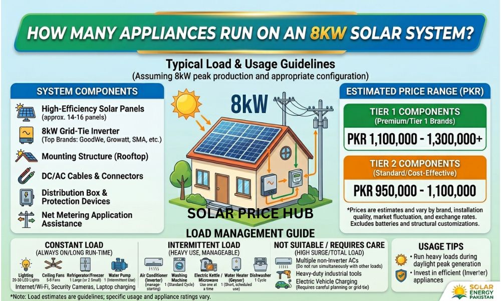How Many Appliances Run On An 8kw Solar System?