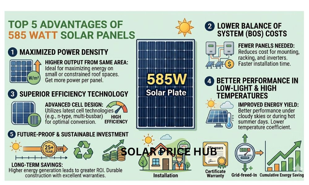 Top 5 Advantages of 585 Watt Solar Panels