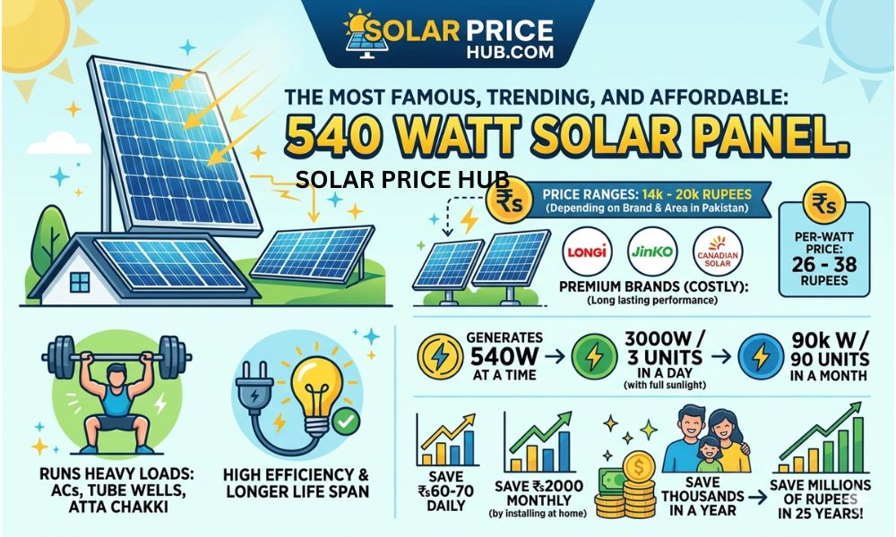 540 WATT SOLAR PANEL PRICE IN PAKISTAN