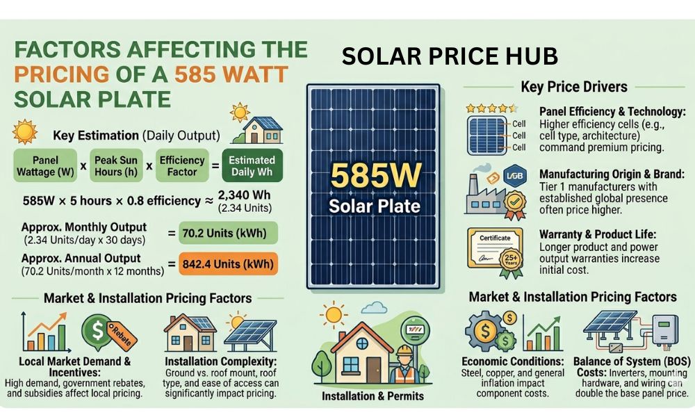 Factors Affecting the Pricing of A 585 Watt Solar Plate
