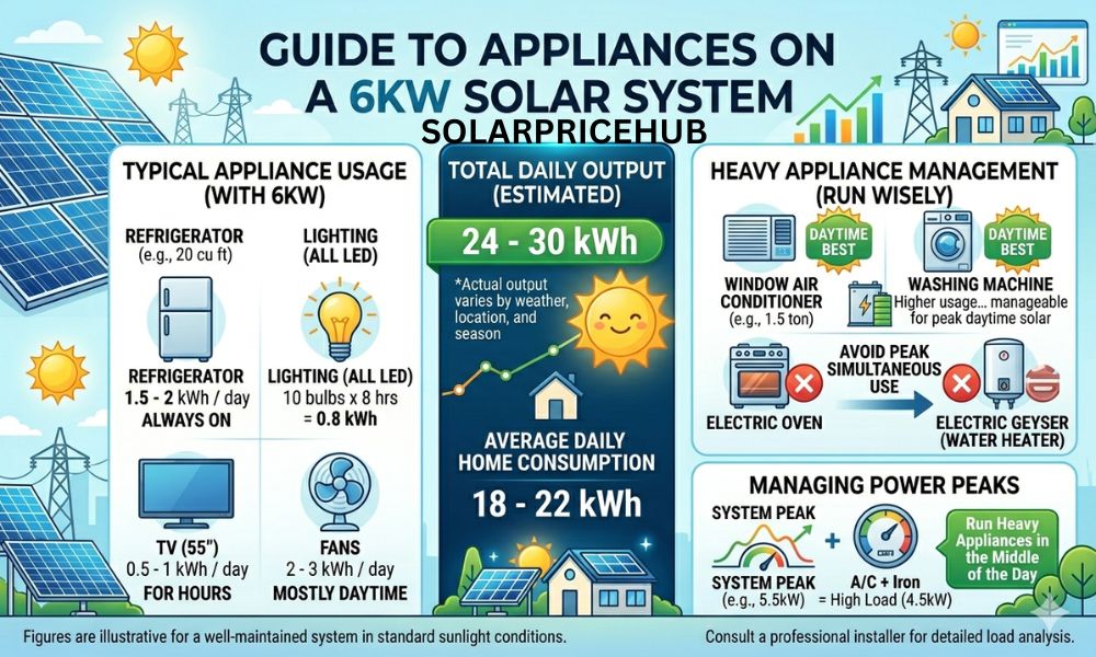 How Many Appliances Run On A 6kw Solar System?