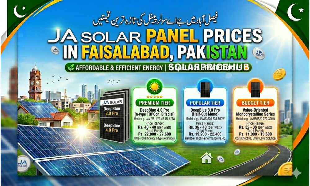 JA Solar Panel Prices in FAISALABAD