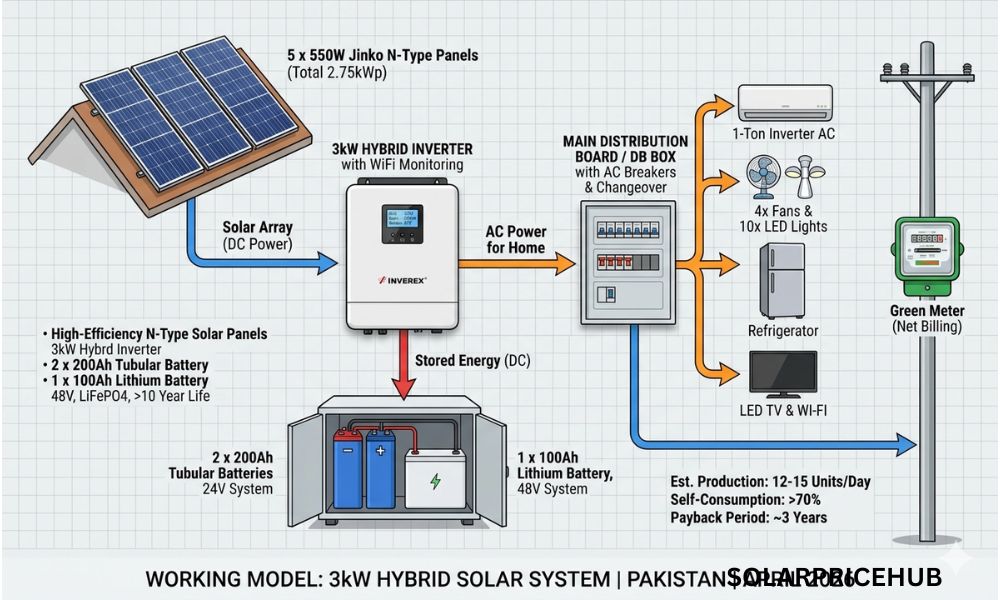 3kw Solar System Price in Pakistan
