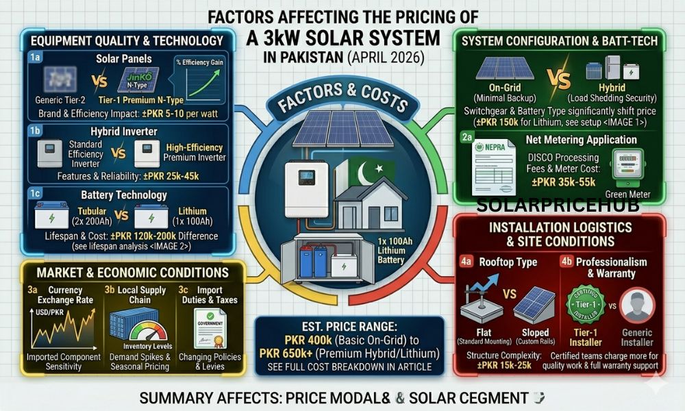 Factors Affecting the Pricing Of a 3kw Solar System in Pakistan