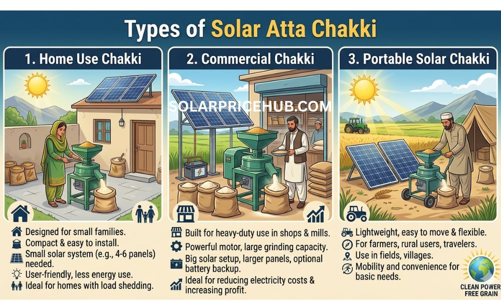 Types of Solar Atta Chakki