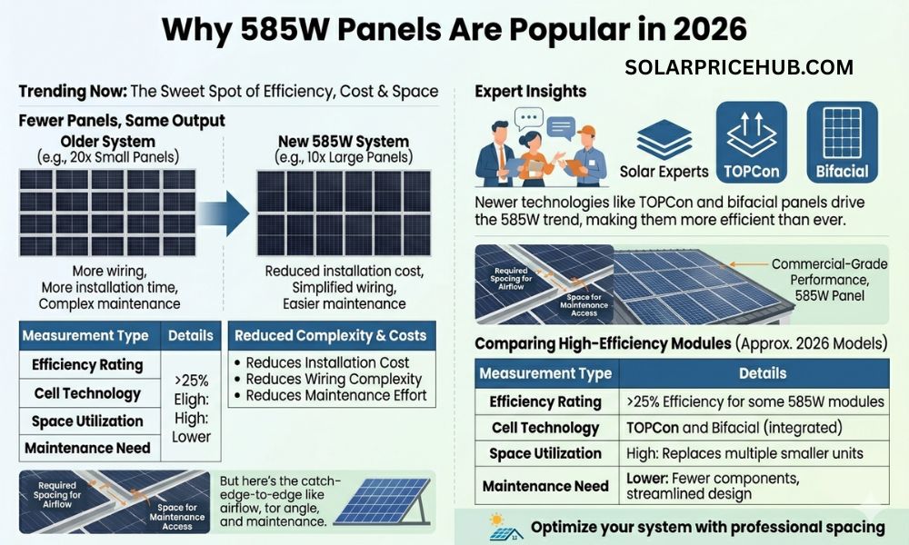 Why 585W Panels Are Popular?