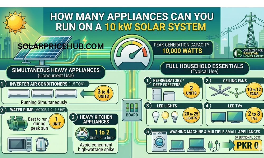 How Many Appliances Can You Run on a 10 kW Solar System?