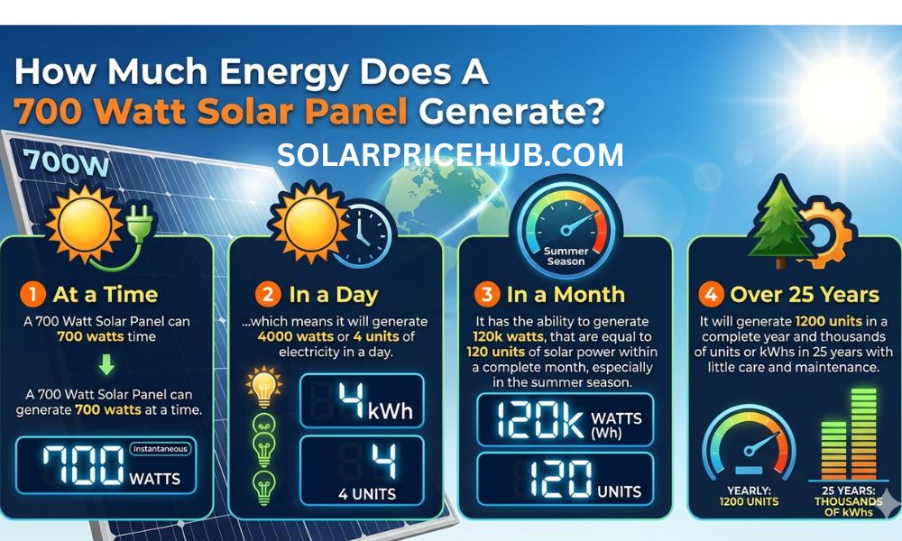 How Much Energy Does A 700 Watt Solar Panel Generate?