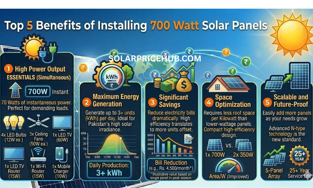 Top 5 Benefits of Installing 700 Watt Solar Panels