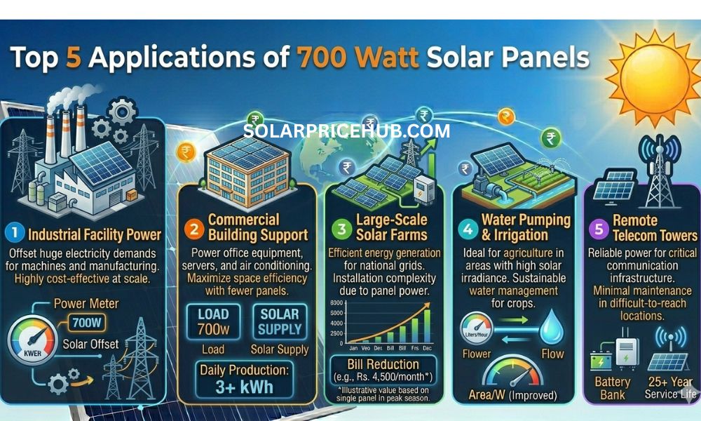 Top 5 Applications of 700 Watt Solar Panels