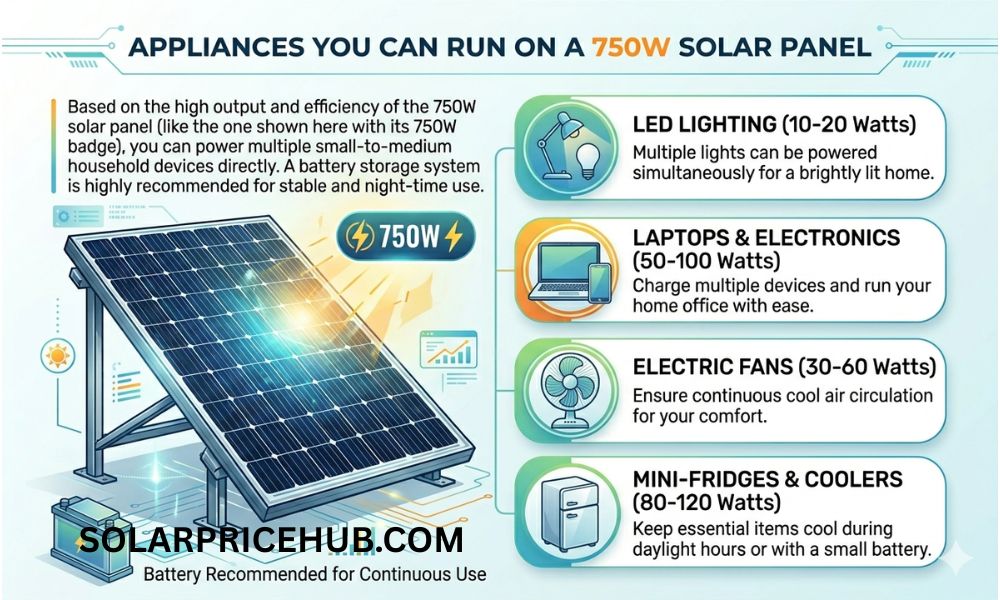 Appliances You Can Run on a 750W Solar Panel