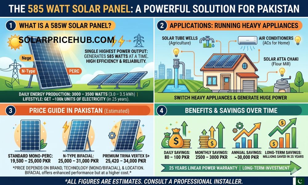 585 Watt Solar Panel Price in Pakistan Today