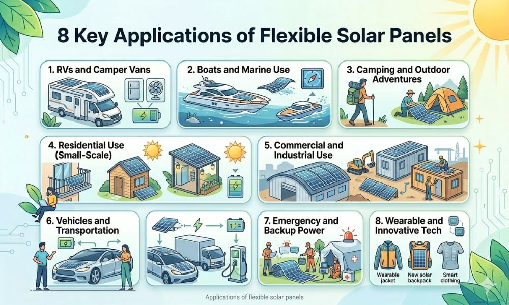 Top Applications of Flexible Solar Panels