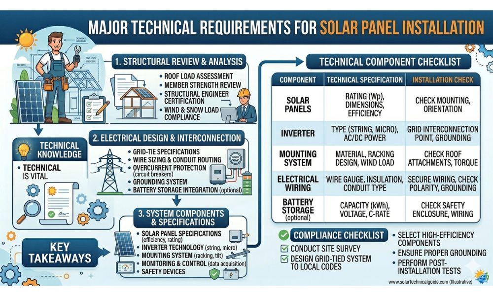 Major Technical Requirements for Solar Panel Installation
