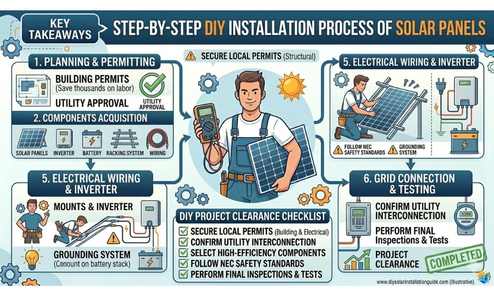 Step-by-Step DIY Installation Process Of Solar Panels