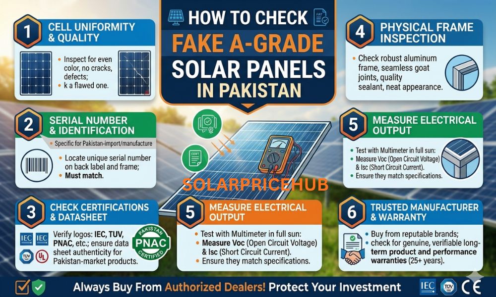 How to Check Fake A-Grade Solar Panels in Pakistan