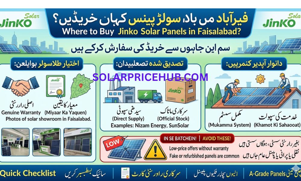 Where to Buy Jinko Solar Panels in Faisalabad?