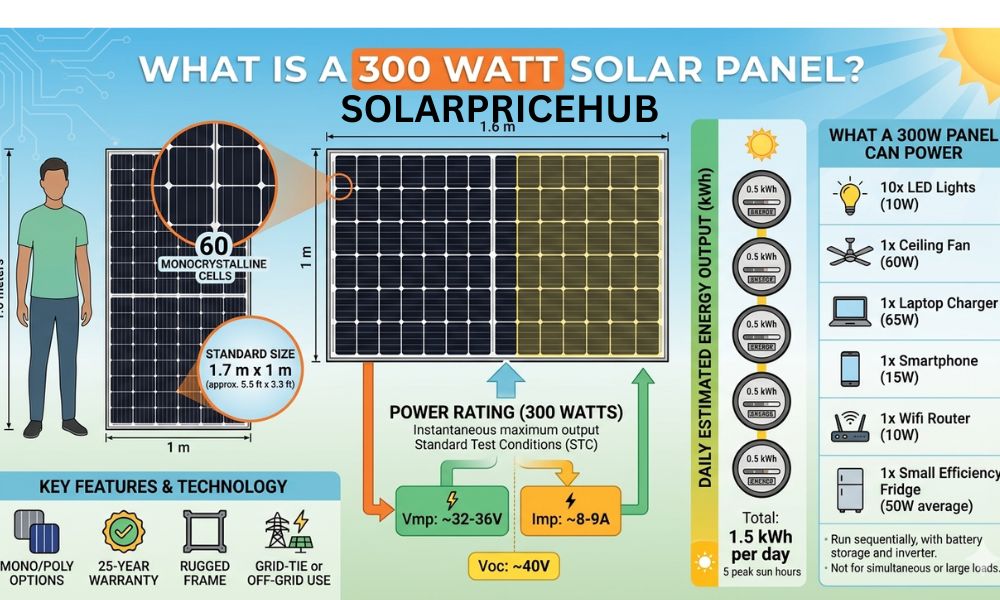 What is a 300 Watt Solar Panel?