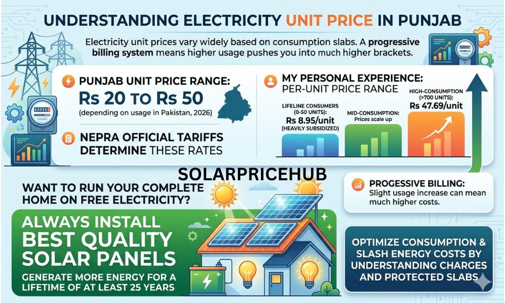 Electricity Unit Price in Punjab Pakistan Today
