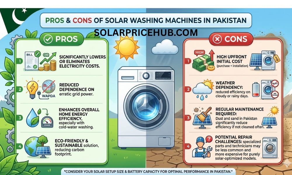Pros & Cons of Solar Washing Machines in Pakistan