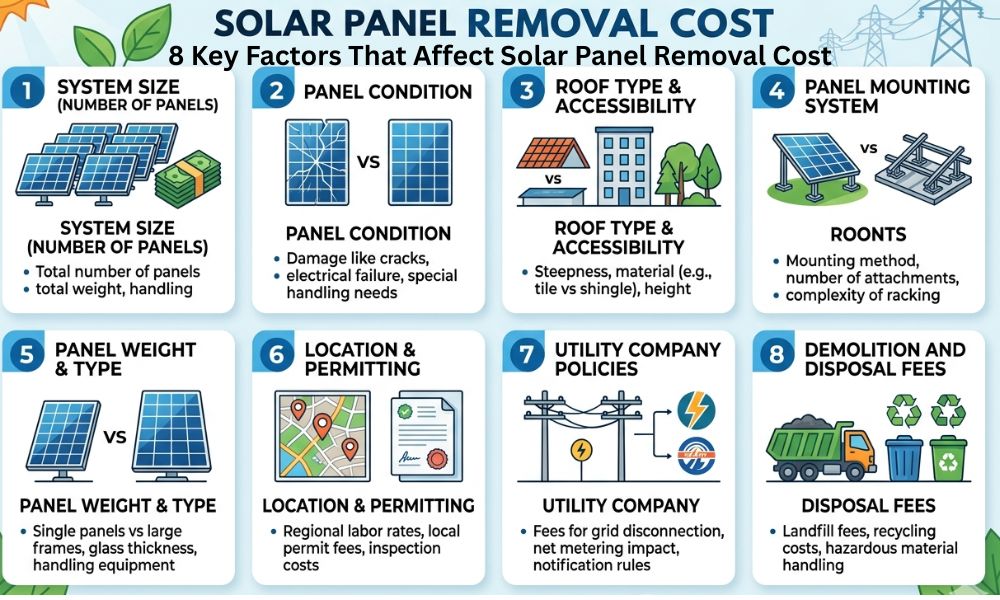 8 Key Factors That Affect Solar Panel Removal Cost