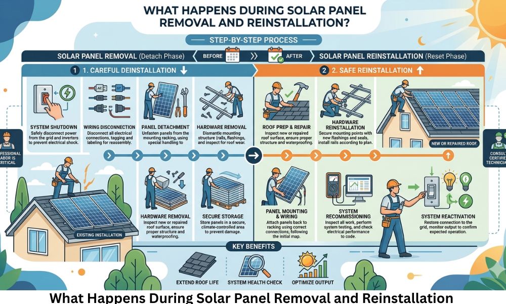What Happens During Solar Panel Removal and Reinstallation 