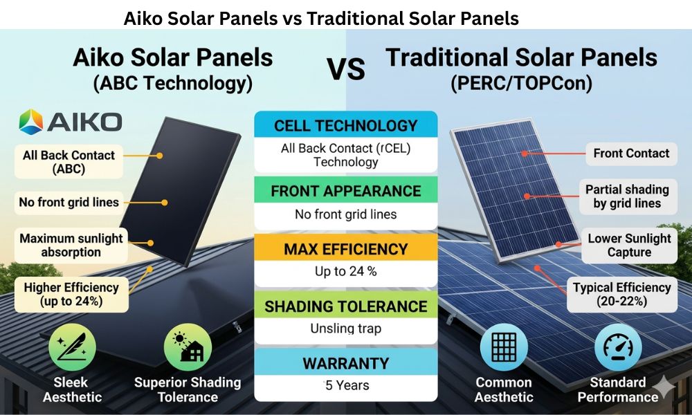 Aiko Solar Panels vs Traditional Solar Panels