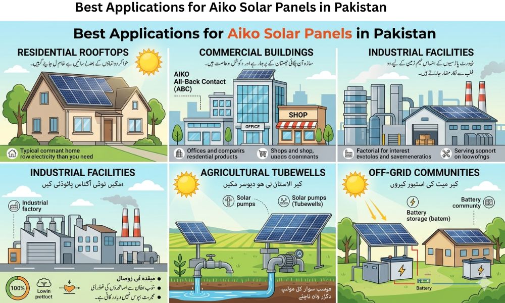 Best Applications for Aiko Solar Panels in Pakistan