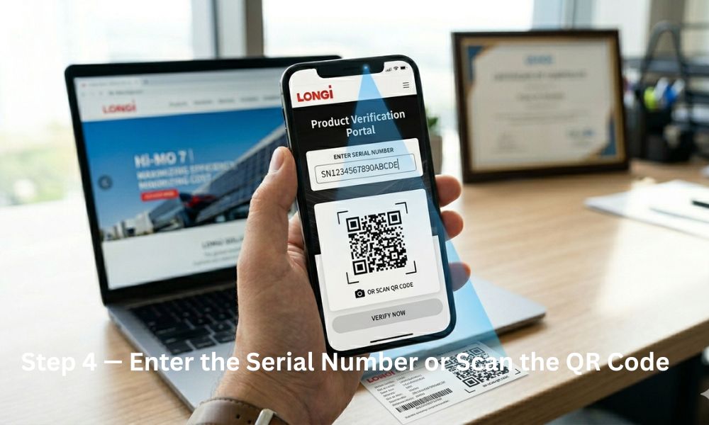 Step 4 — Enter the Serial Number or Scan the QR Code