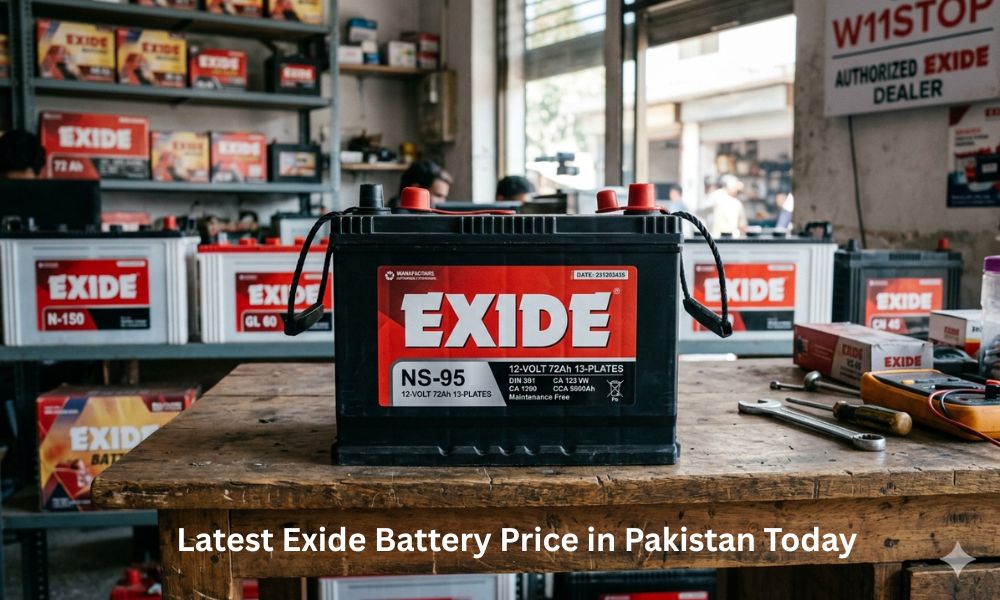 Latest Exide Battery Price in Pakistan Today