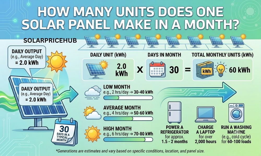 How Many Units Does One Solar Panel Make in a Month