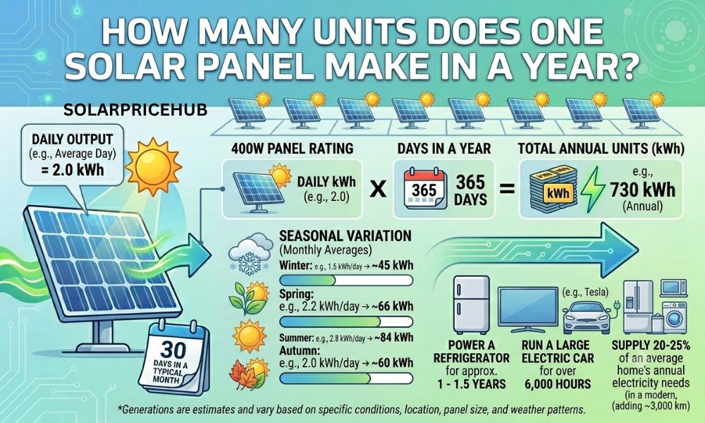 How Many Units Does One Solar Panel Make in a Year