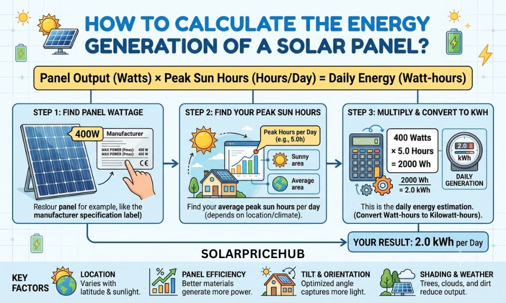 How to Calculate the Energy Generation Of A Solar Panel?