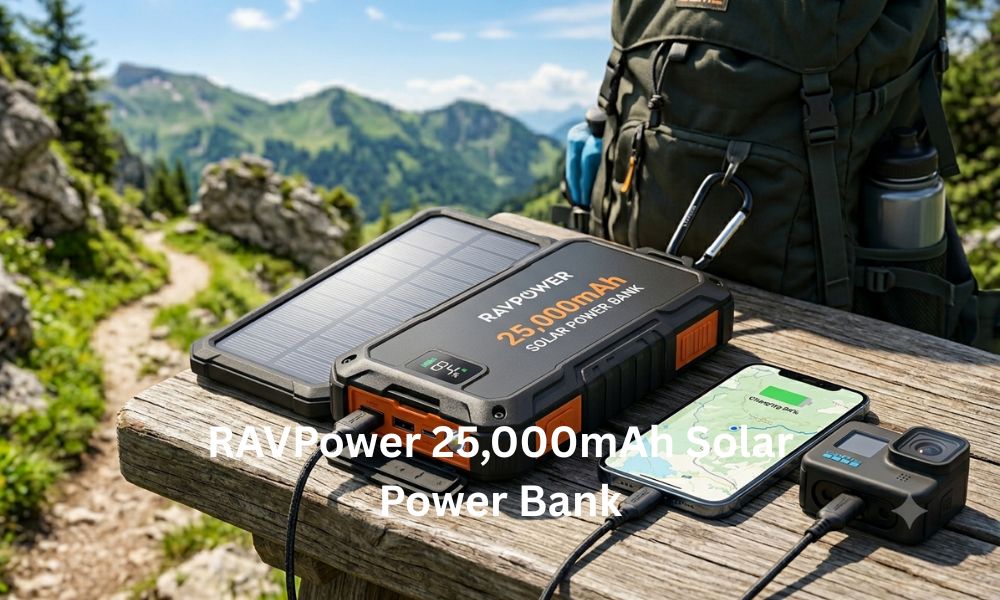 RAVPower 25,000mAh Solar Power Bank