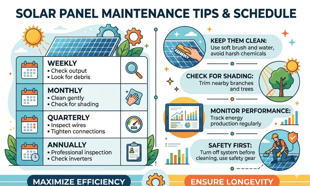 Solar Panel Maintenance Tips & Schedule