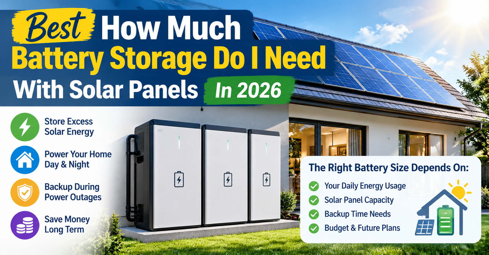 Best How Much Battery Storage Do I Need With Solar Panels In 2026